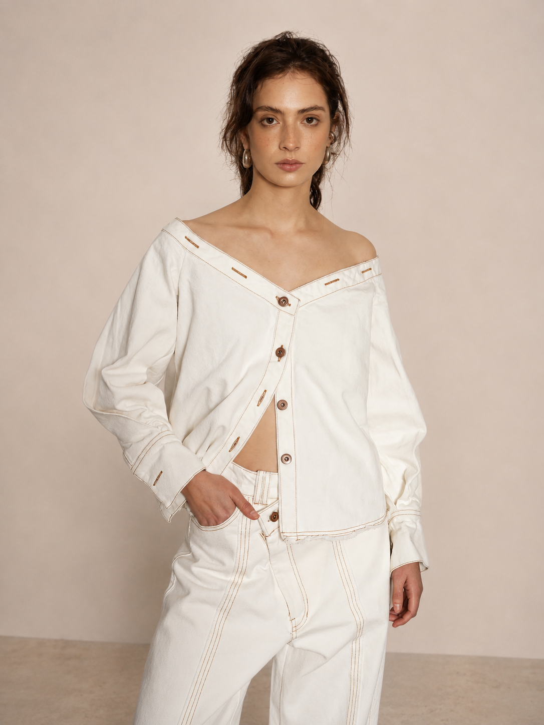 CAMISA HERITAGE BONE