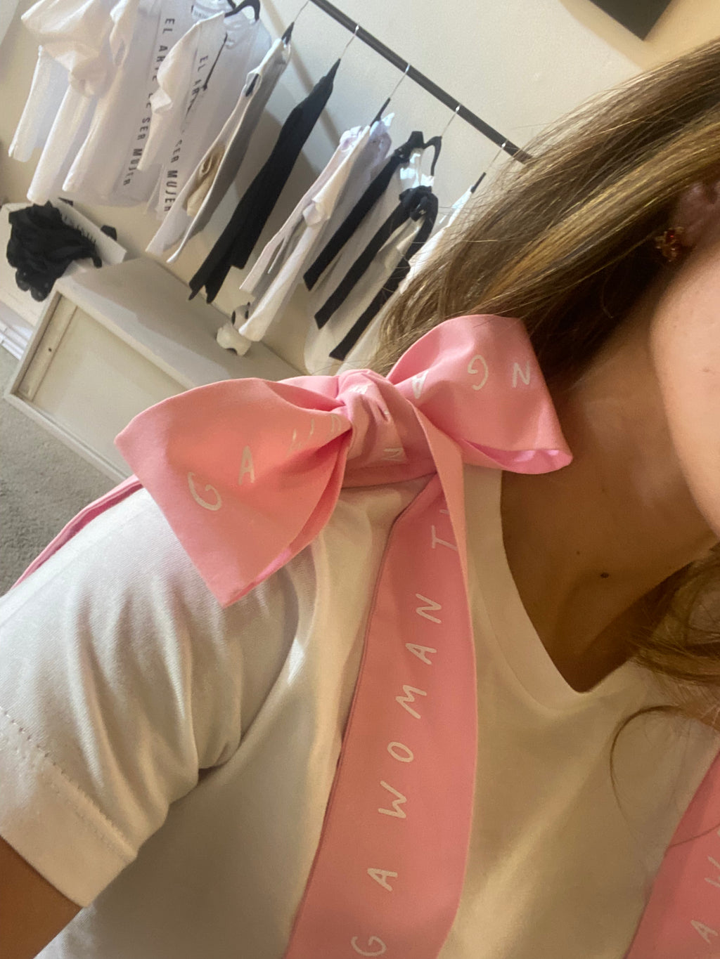 Camiseta lazos Rosados