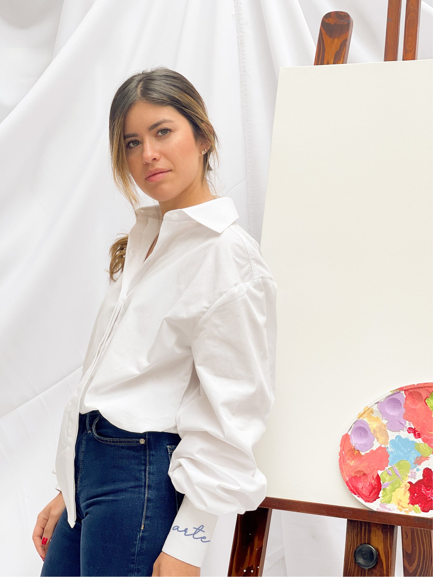 Camisa manga bombacha